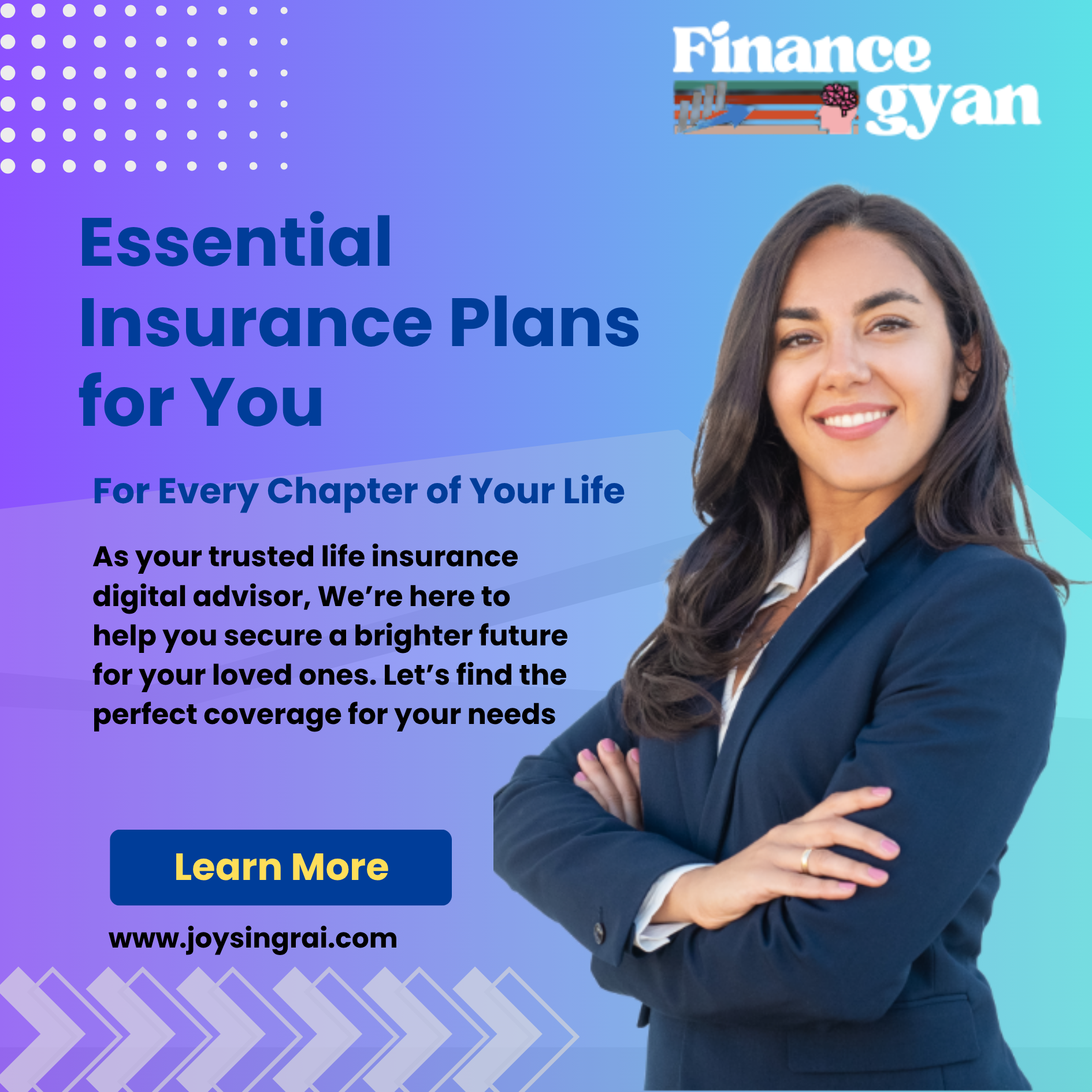 Blue and Black Modern Life Insurance Instagram Post